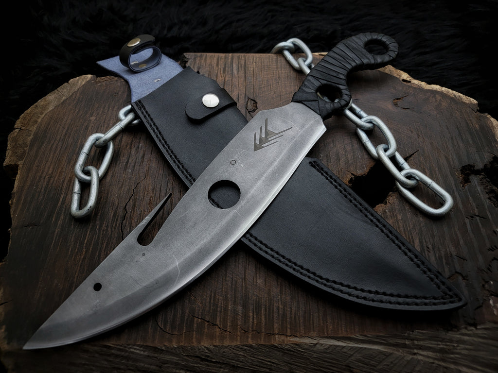 Handmade Destiny 2 Gun Slinger Replica Knife with Leather Sheath