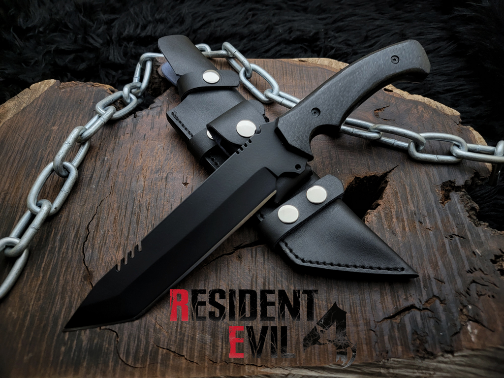 Resident Evil 4 Remake Ada Wong Replica Knife with Leather Sheath