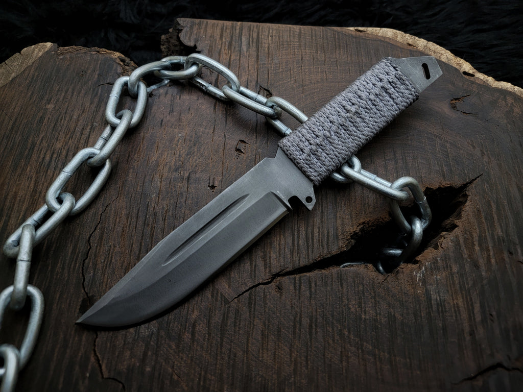 Handmade Resident Evil Biohazard Full Tang Replica Knife with Leather Sheath