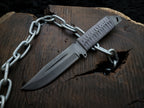 Handmade Resident Evil Biohazard Full Tang Replica Knife with Leather Sheath
