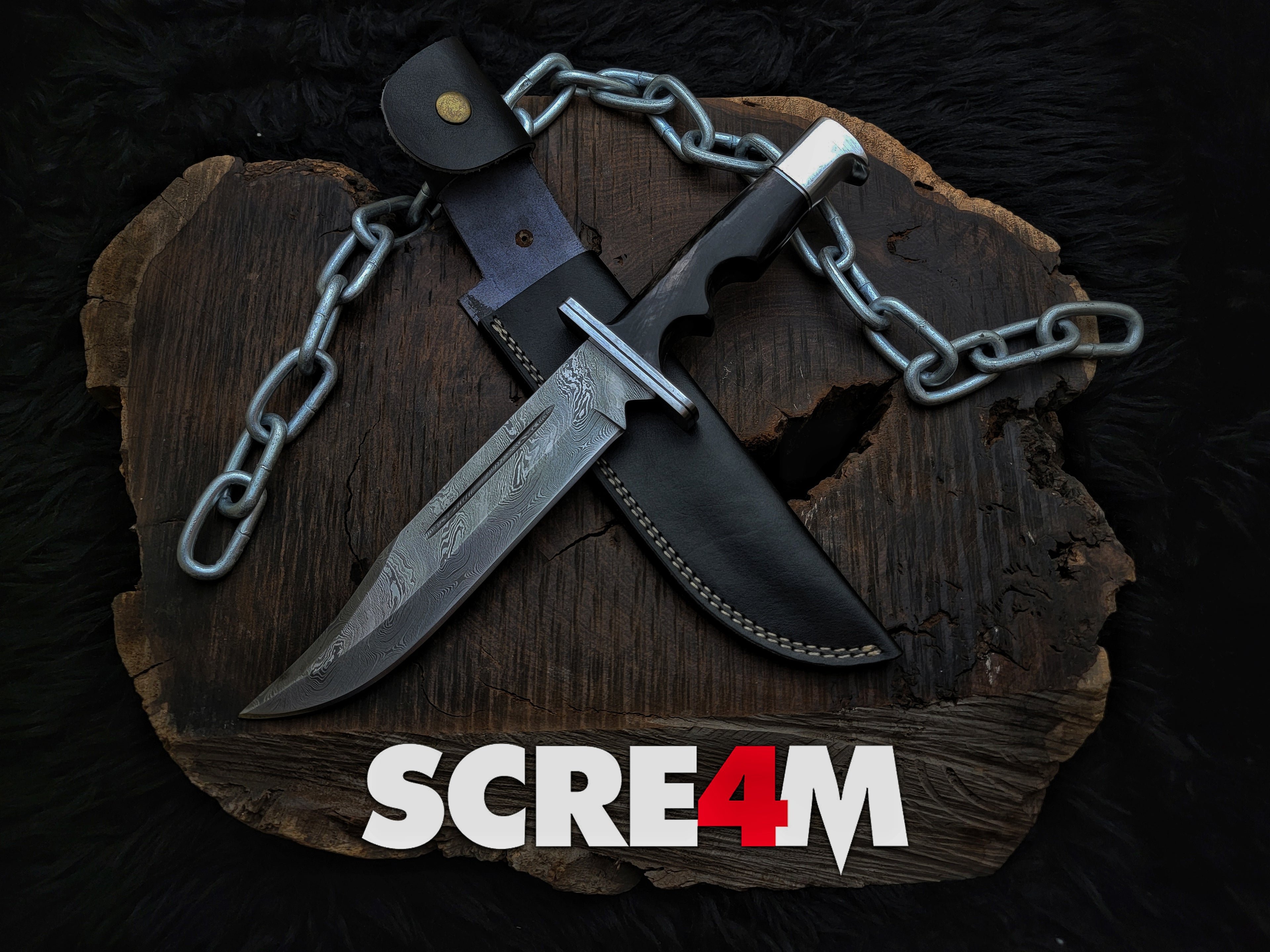 Scream 4 Replica Damascus Knife | Scre4m Hero Ghostface Knife (Damascus Version)