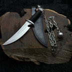 Custom Handmade Ninja Assassin Chained Knife With Leather Sheath