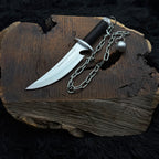 Custom Handmade Ninja Assassin Chained Knife With Leather Sheath
