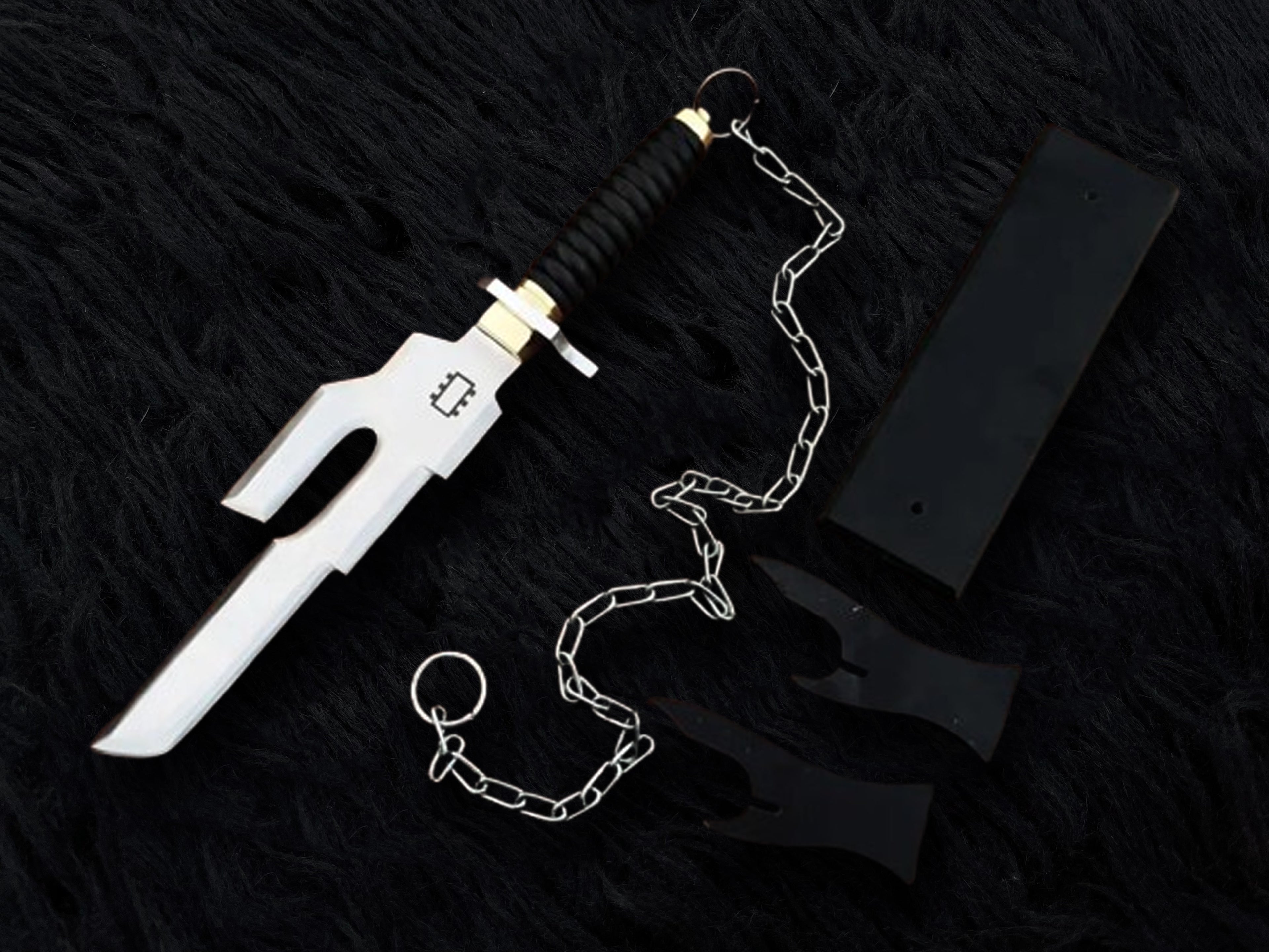Handmade Jujutsu Kaisen Inspired Replica of Toji Fushiguro's Inverted Spear of Heaven with Chain of A Thousand Miles and Stand