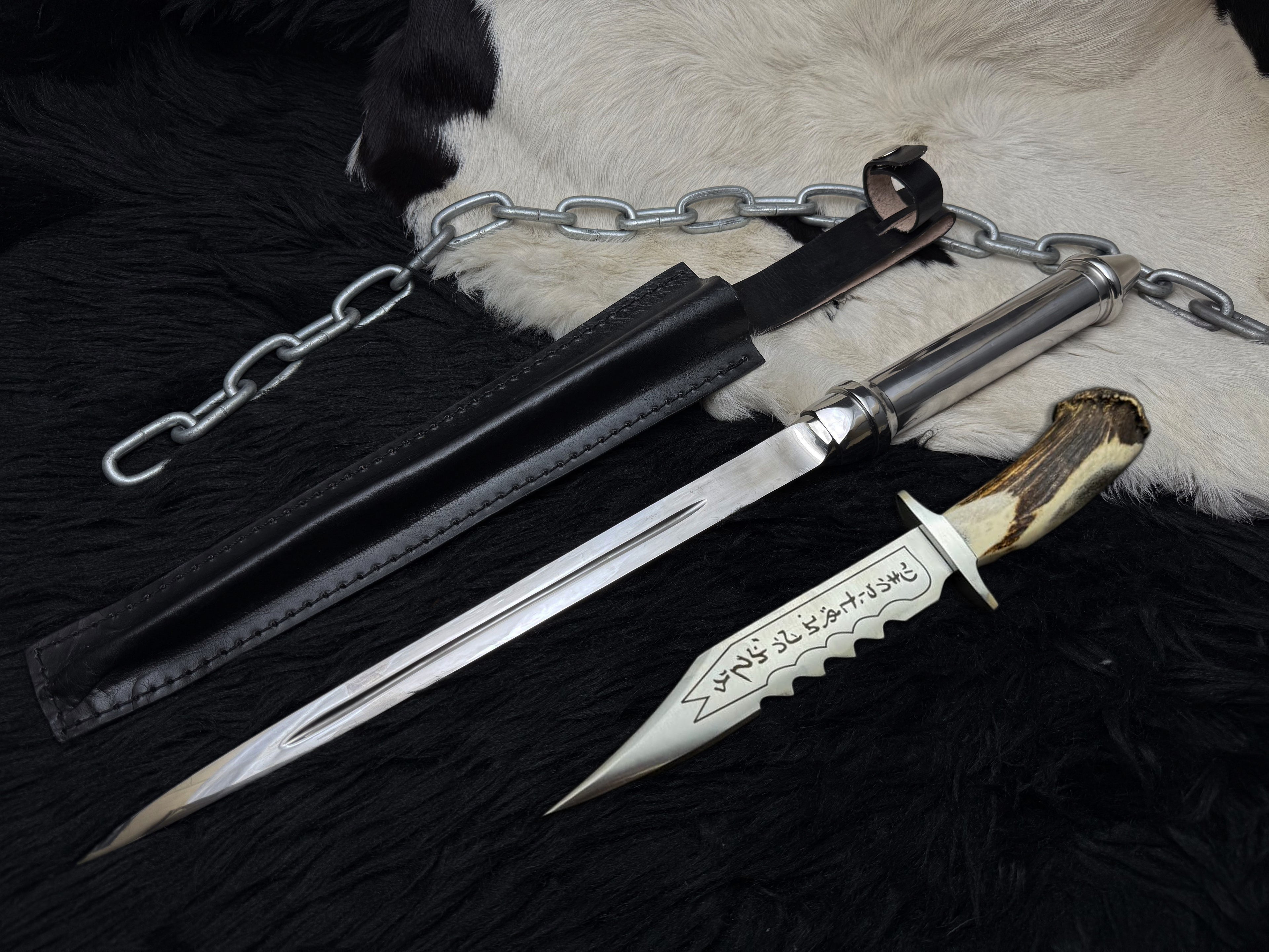 Handmade Supernatural Ruby's Demon Killing Knife | Replica Angel Blade with Leather Sheath