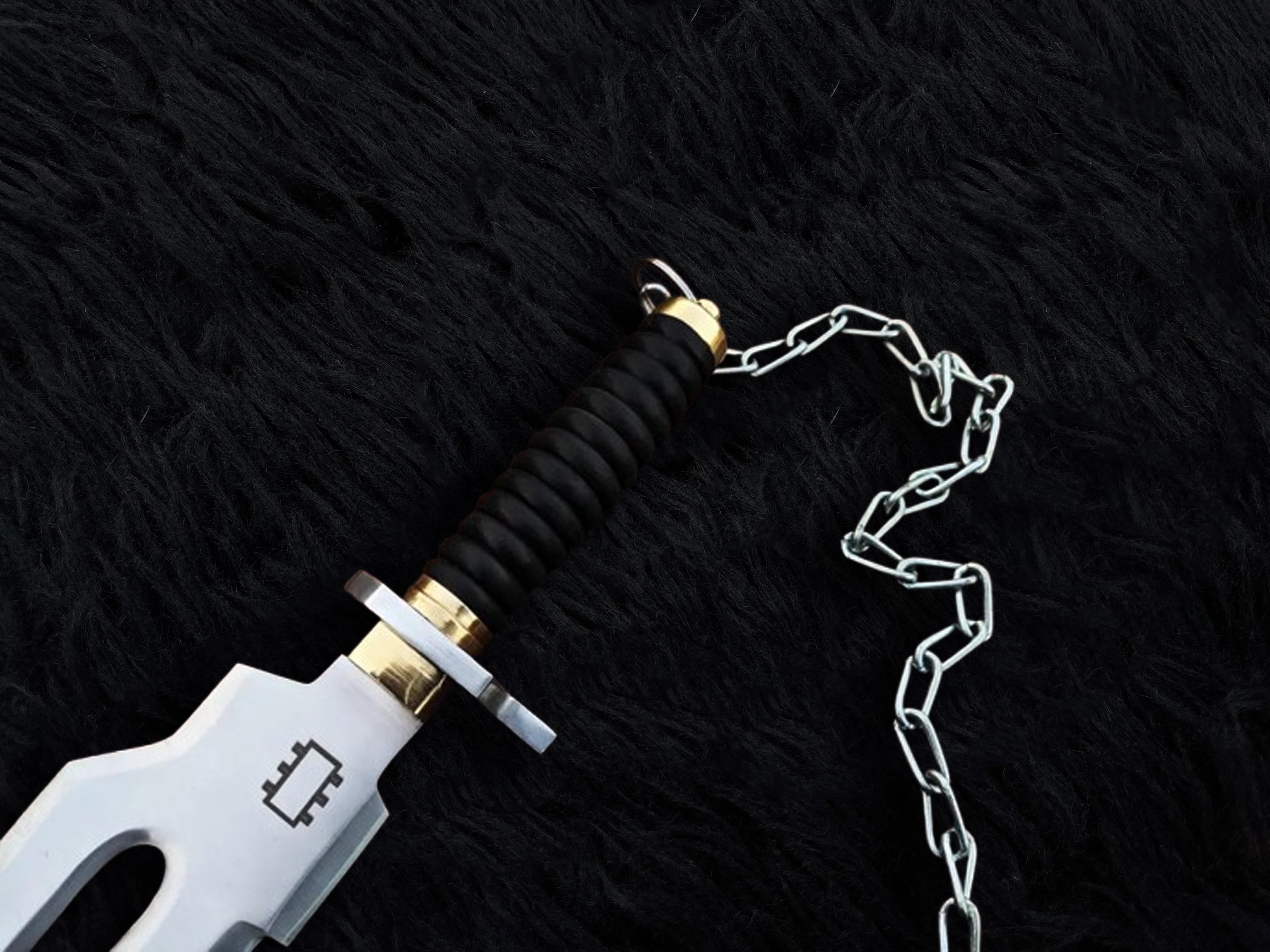 Handmade Jujutsu Kaisen Inspired Replica of Toji Fushiguro's Inverted Spear of Heaven with Chain of A Thousand Miles and Stand