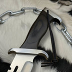 Handmade Rambo III Replica Bowie Knife, High Carbon Steel, Leather Sheath