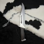 Handmade Rambo III Replica Bowie Knife, High Carbon Steel, Leather Sheath