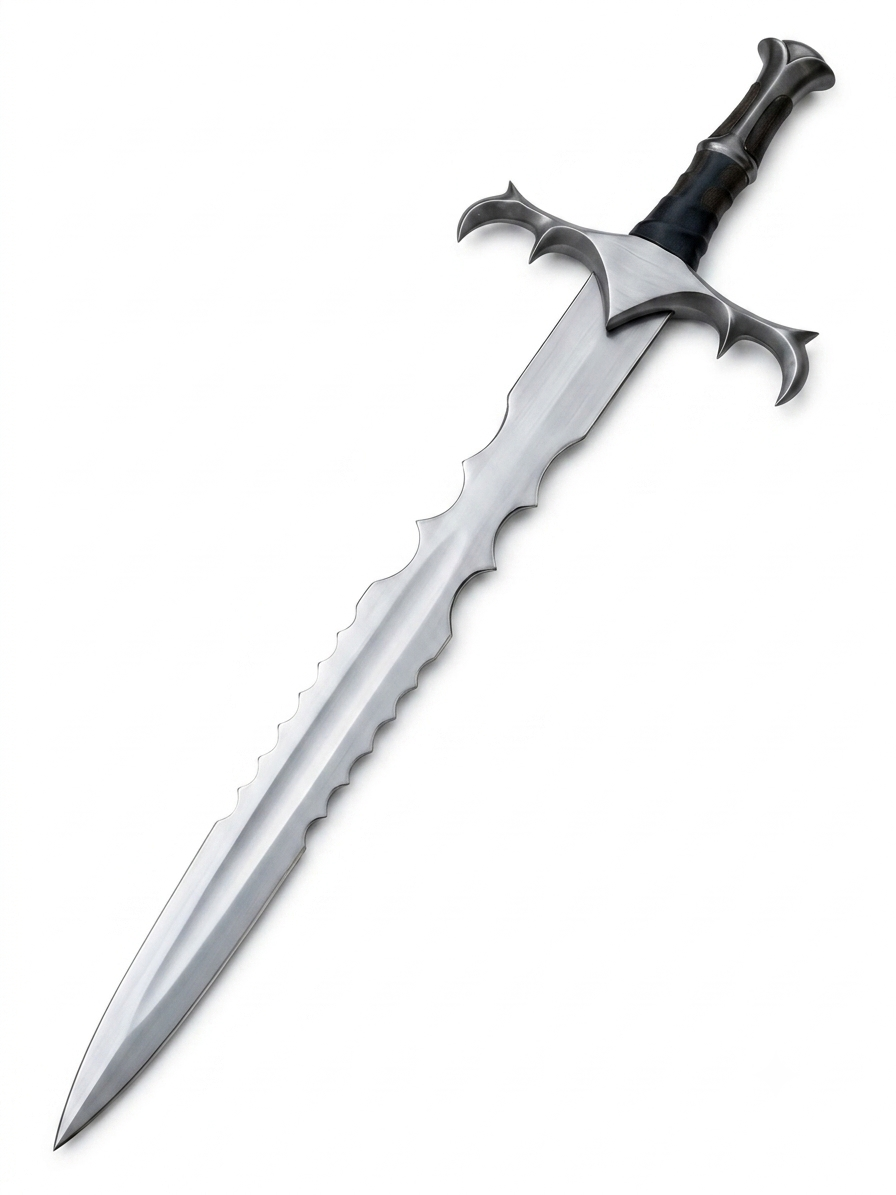 Custom Gothic Sword Hand Forged Fantasy Demon Sword with Scabbard