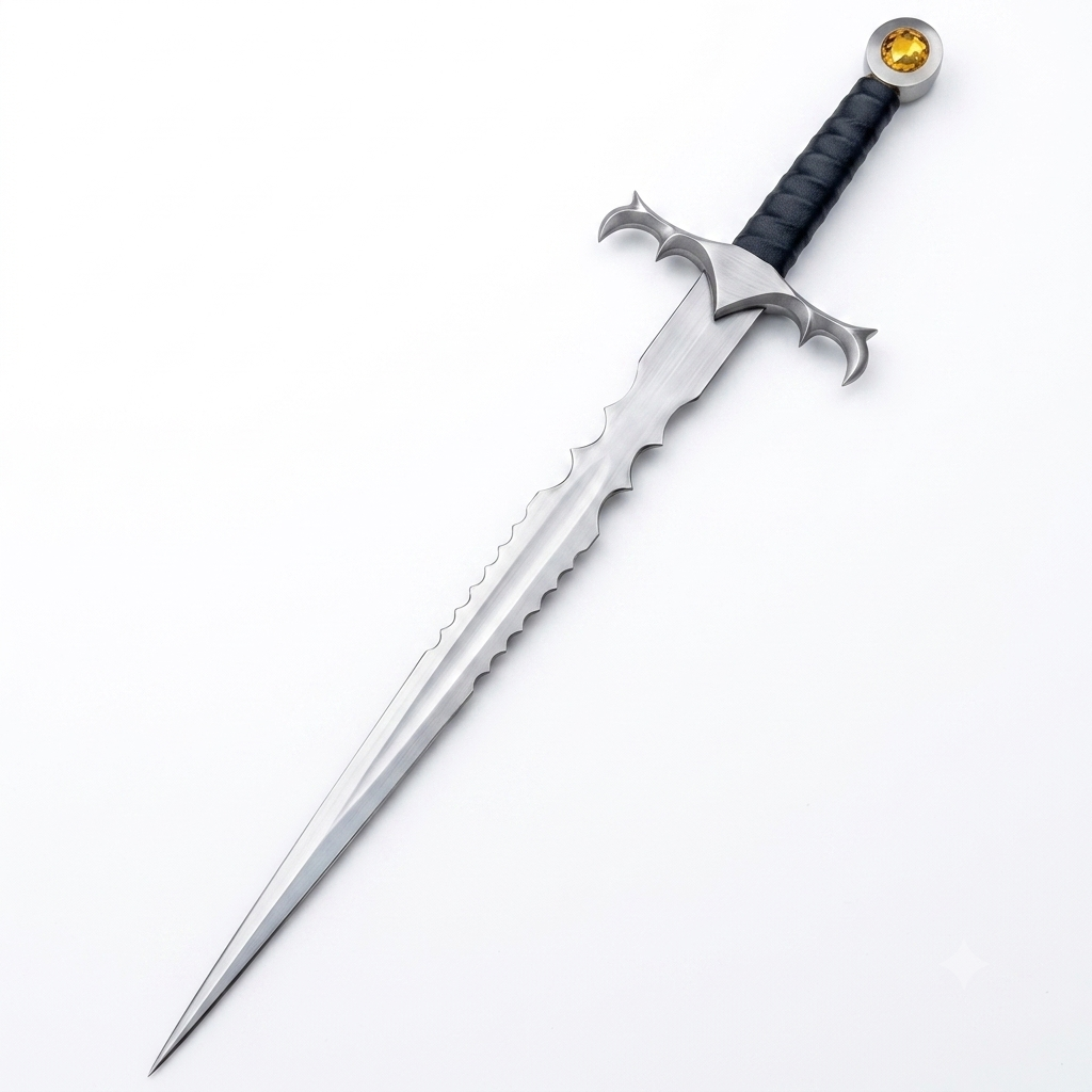 Custom Gothic Sword Hand Forged Fantasy Demon Sword with Scabbard