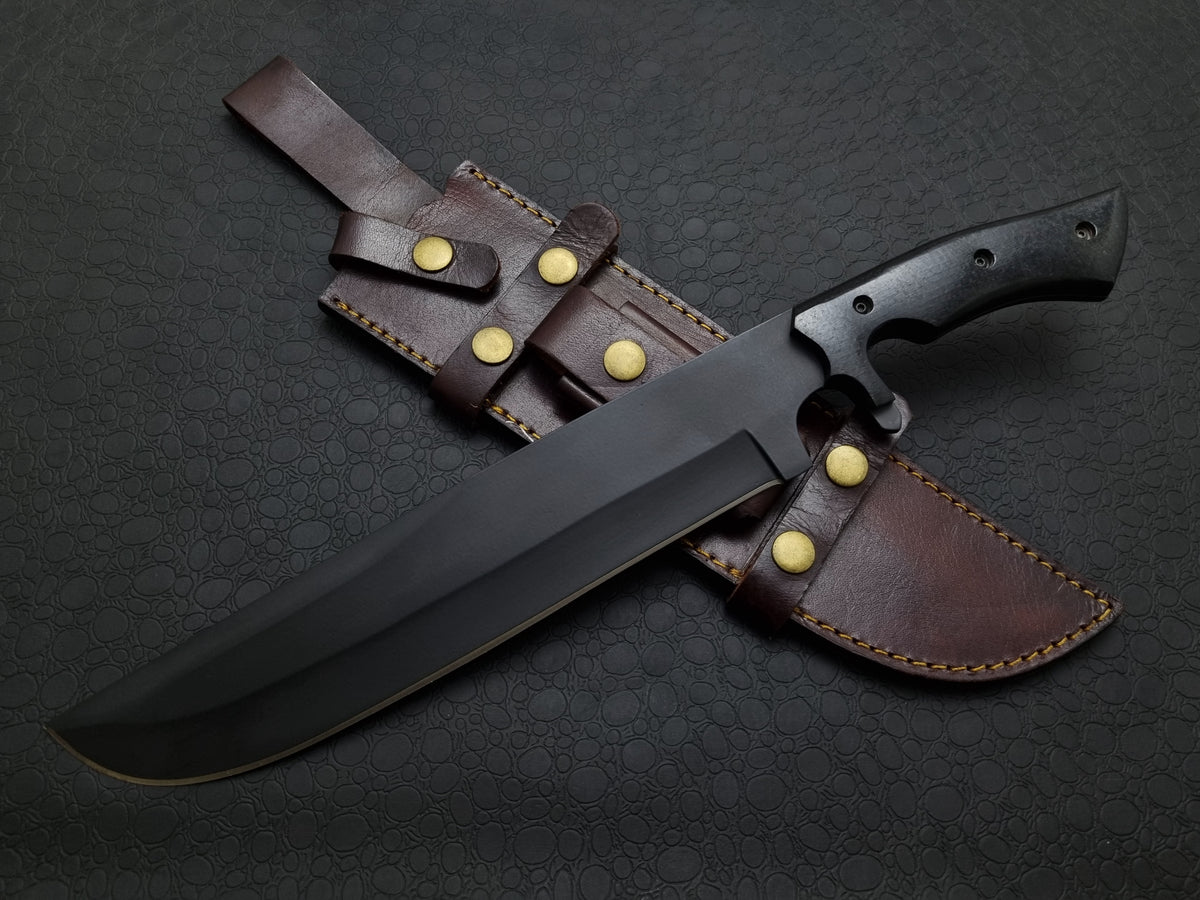 Premium Black Powder Coating Bowie Hunting Knife
