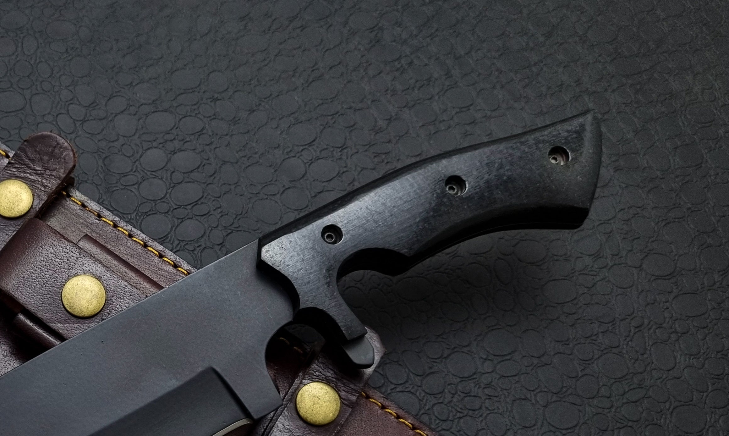 Premium Black Powder Coating Bowie Hunting Knife