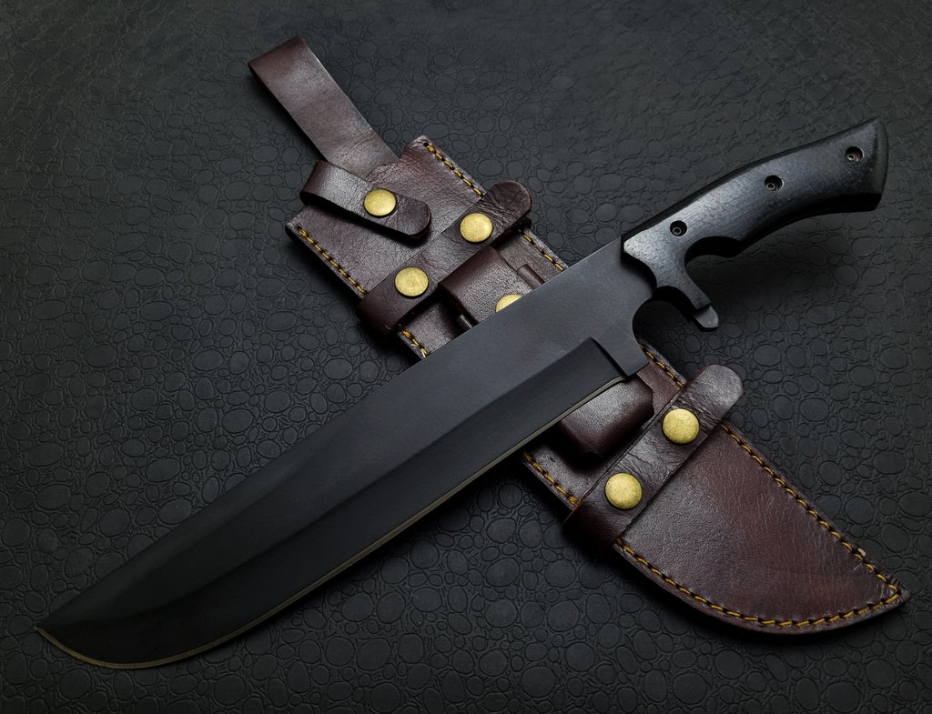 Premium Black Powder Coating Bowie Hunting Knife