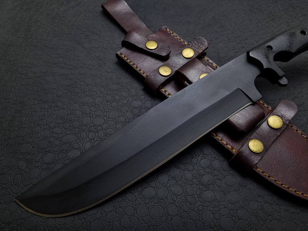 Premium Black Powder Coating Bowie Hunting Knife