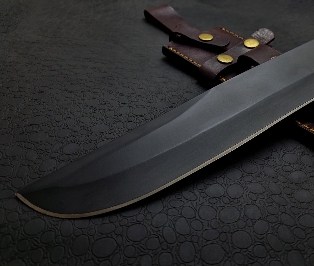 Premium Black Powder Coating Bowie Hunting Knife