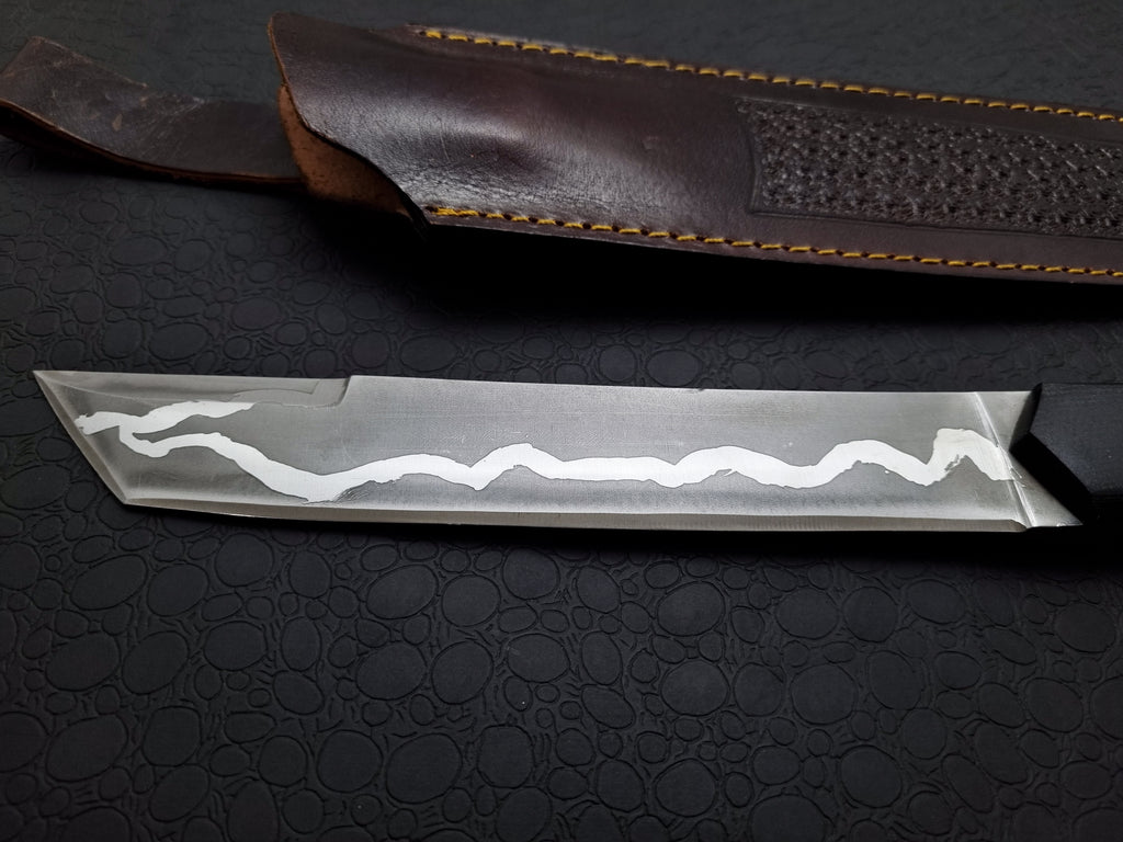 Handmade Premium Samurai Tanto with Leather Sheath