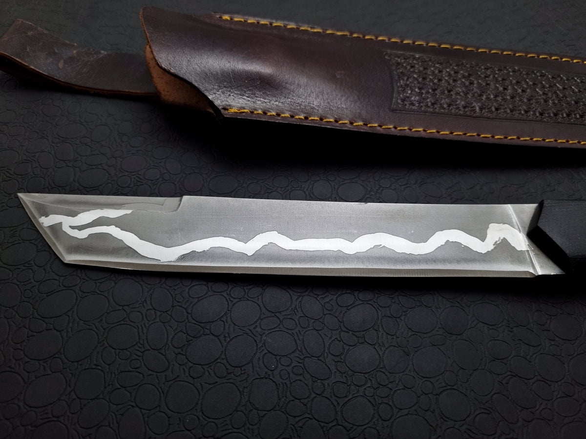 Handmade Premium Samurai Tanto with Leather Sheath