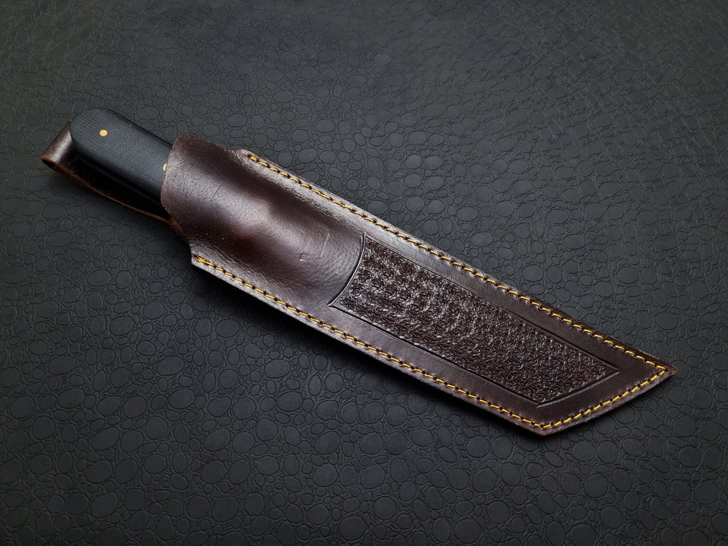 Handmade Premium Samurai Tanto with Leather Sheath
