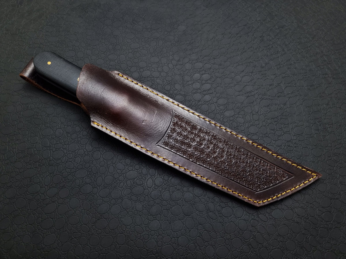Handmade Premium Samurai Tanto with Leather Sheath