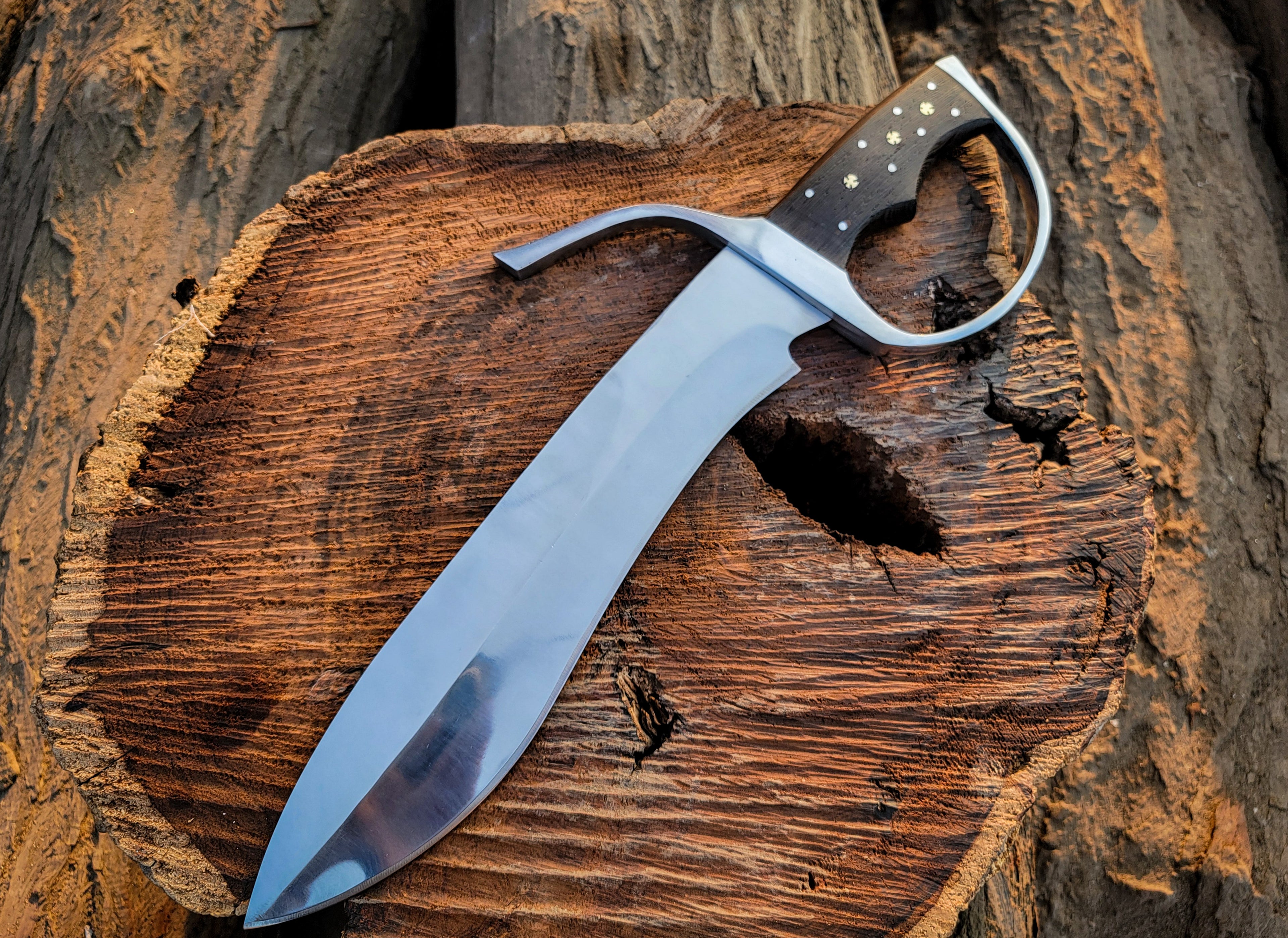 Handmade Wingchun Replica Butterfly Swords With Leather Sheath
