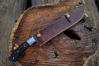 Handmade 18" Damascus Steel Machete: Premium Blade with Densified Wood Handle