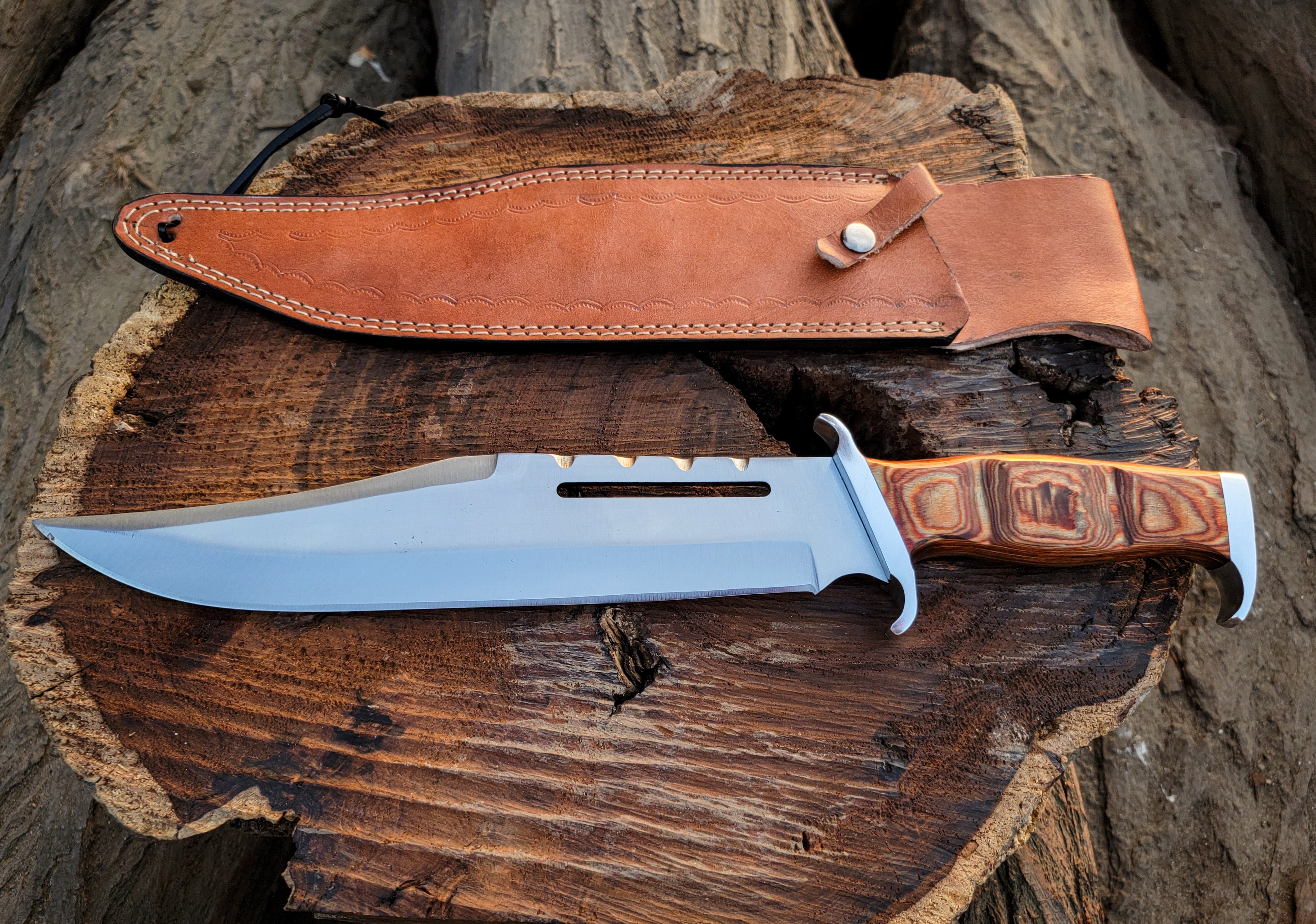 Handmade 18" Rambo III Movie Replica Bowie Knife | Fixed Blade