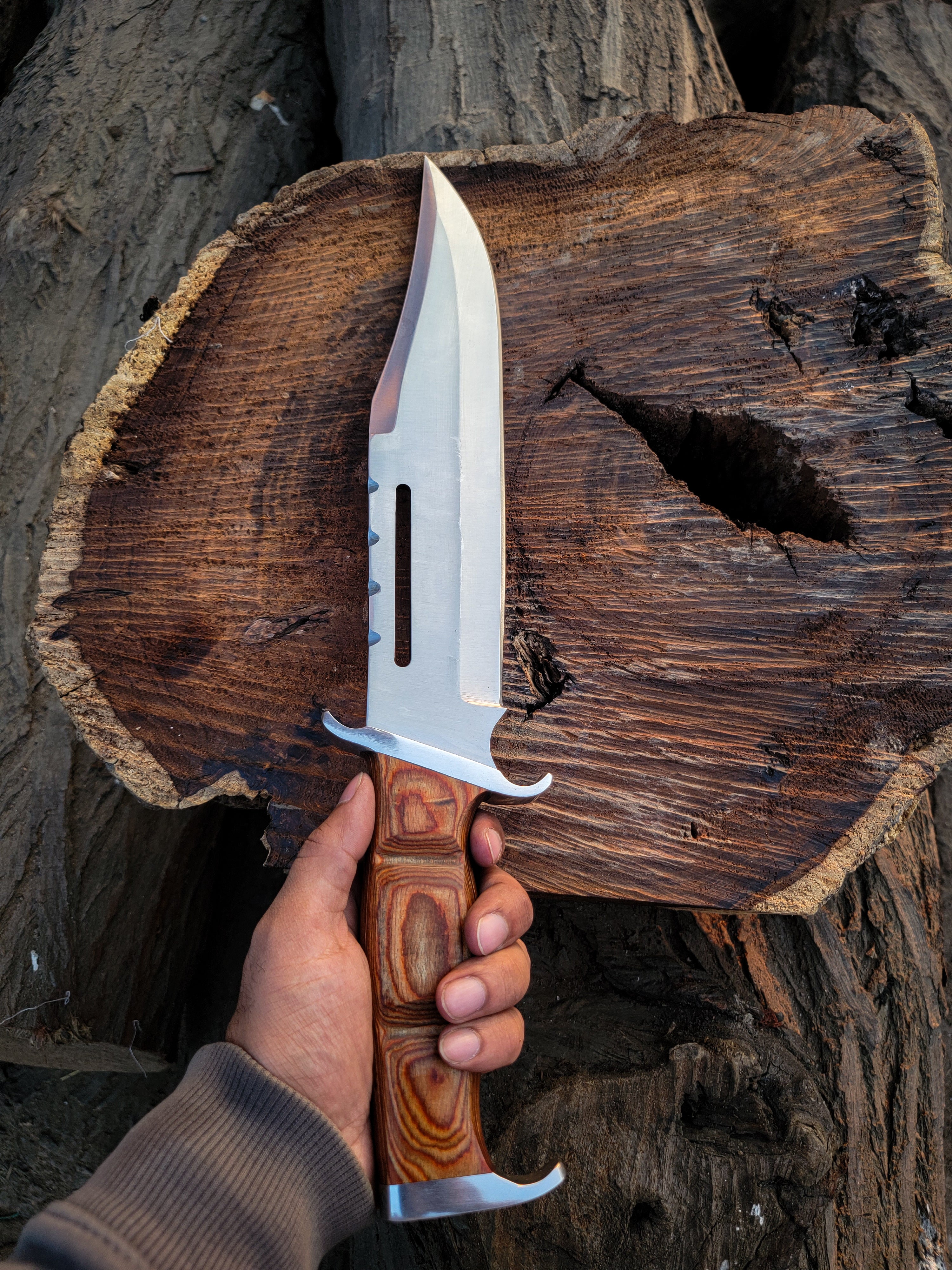 Handmade 18" Rambo III Movie Replica Bowie Knife | Fixed Blade