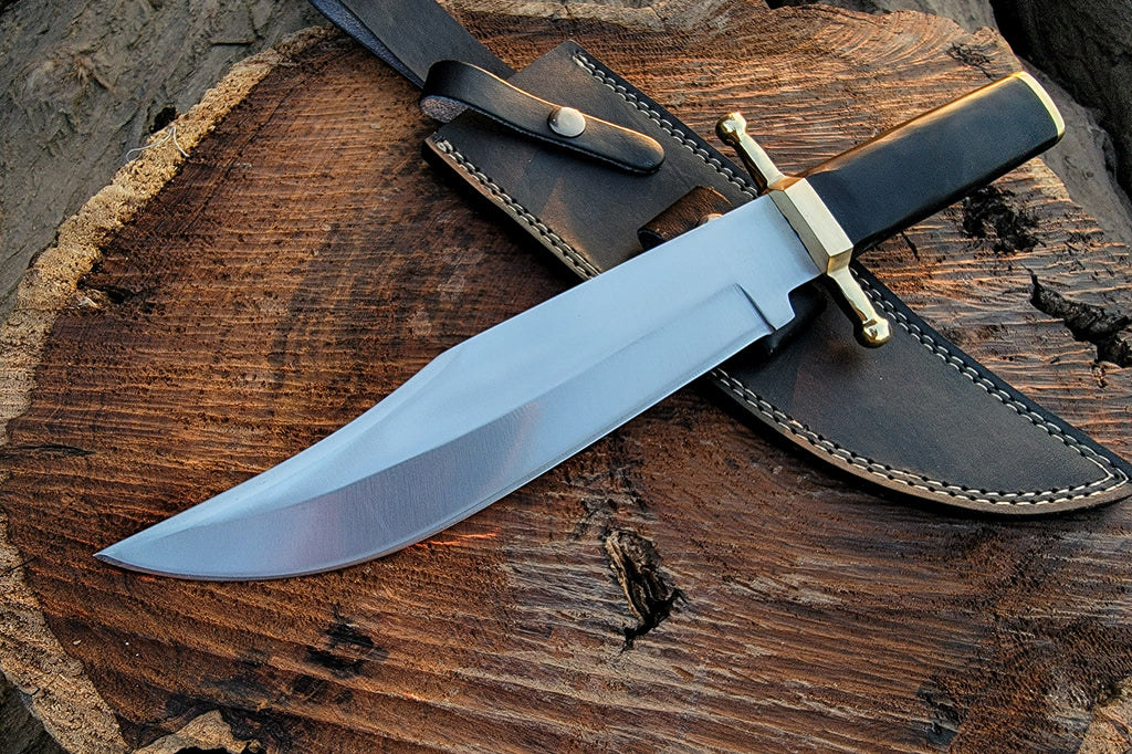 Custom Handmade Vintage Bowie Knife: Smithsonian Replica in D2 Steel with Buffalo Horn Handle