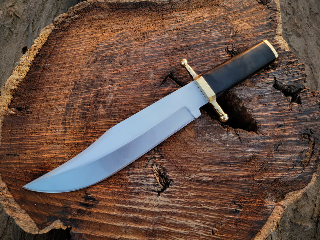 Custom Handmade Vintage Bowie Knife: Smithsonian Replica in D2 Steel with Buffalo Horn Handle