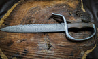 Handmade Vintage Damascus Knife with Premium Leather Sheath