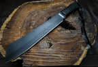 Rambo IV Gil Hibben Replica Handmade Black Machete With Leather Sheath