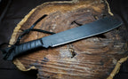 Rambo IV Gil Hibben Replica Handmade Black Machete With Leather Sheath