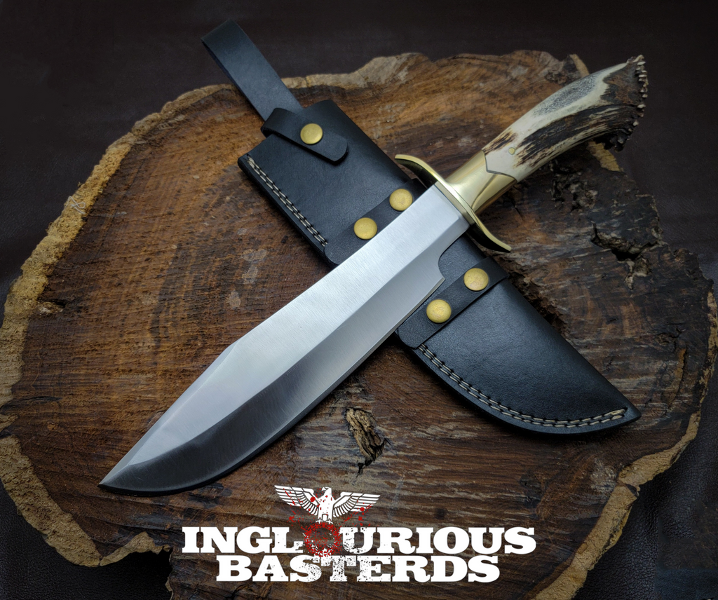 Famous Movie Inglourious Basterds Aldo Raine Replica Knife with Premium Leather Sheath