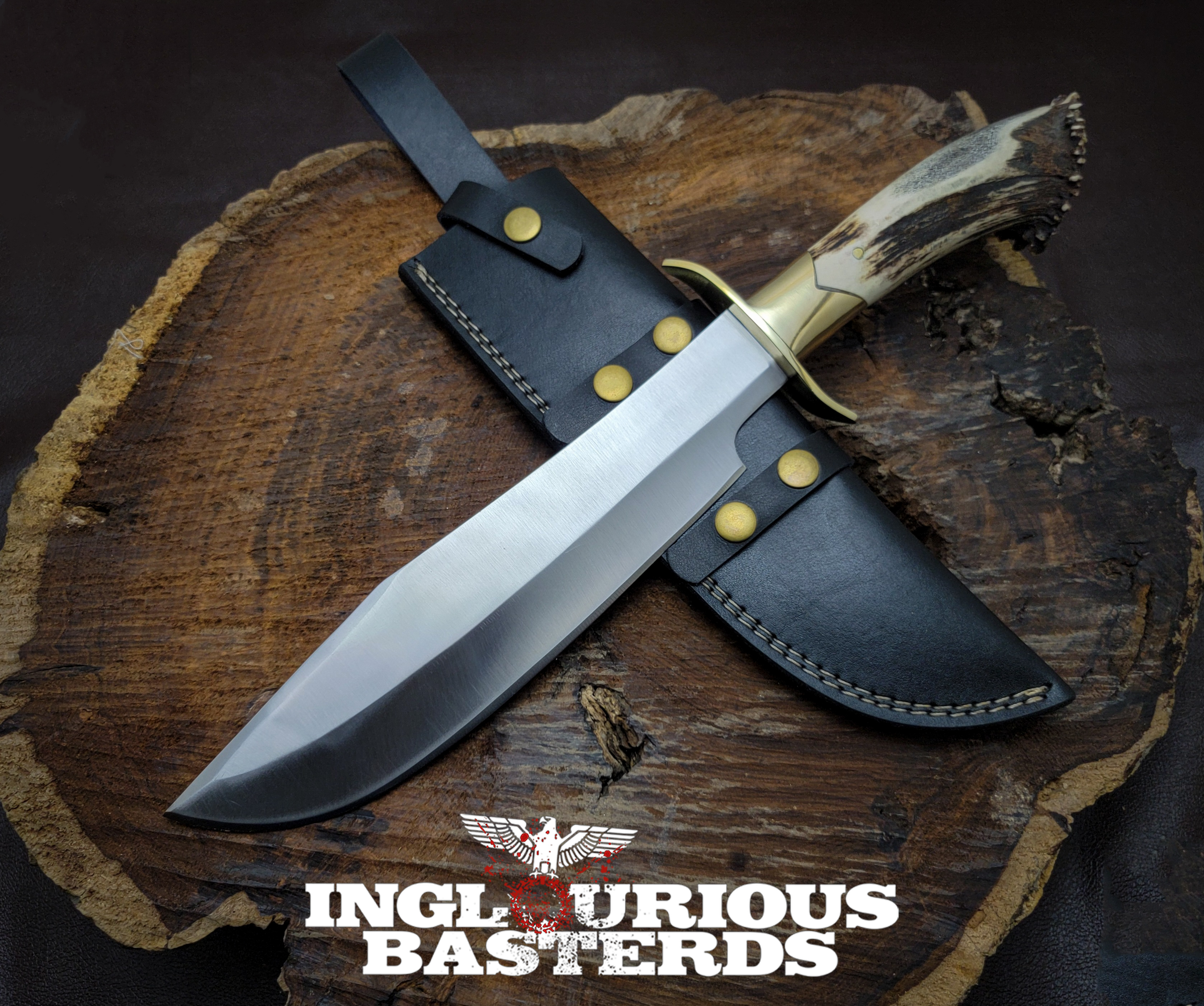 Famous Movie Inglourious Basterds Aldo Raine Replica Knife with Premium Leather Sheath