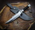 Handmade Commando Replica Bowie Knife with Leather Sheath