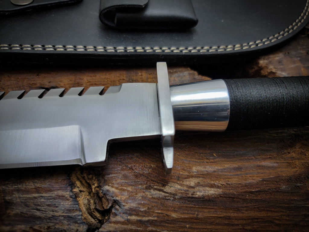 Handmade Commando Replica Bowie Knife with Leather Sheath
