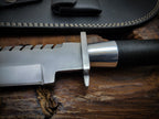 Handmade Commando Replica Bowie Knife with Leather Sheath
