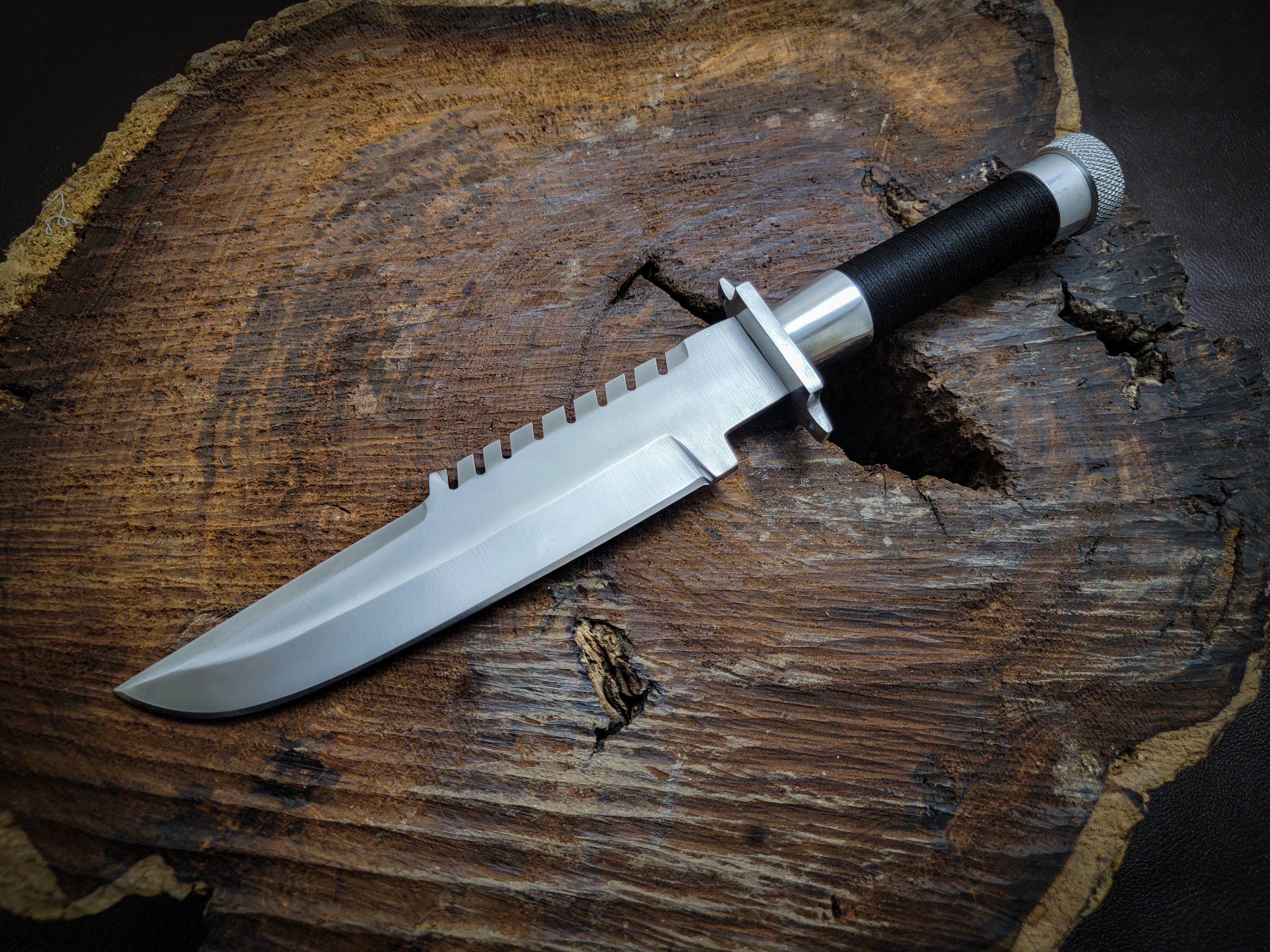 Handmade Commando Replica Bowie Knife with Leather Sheath