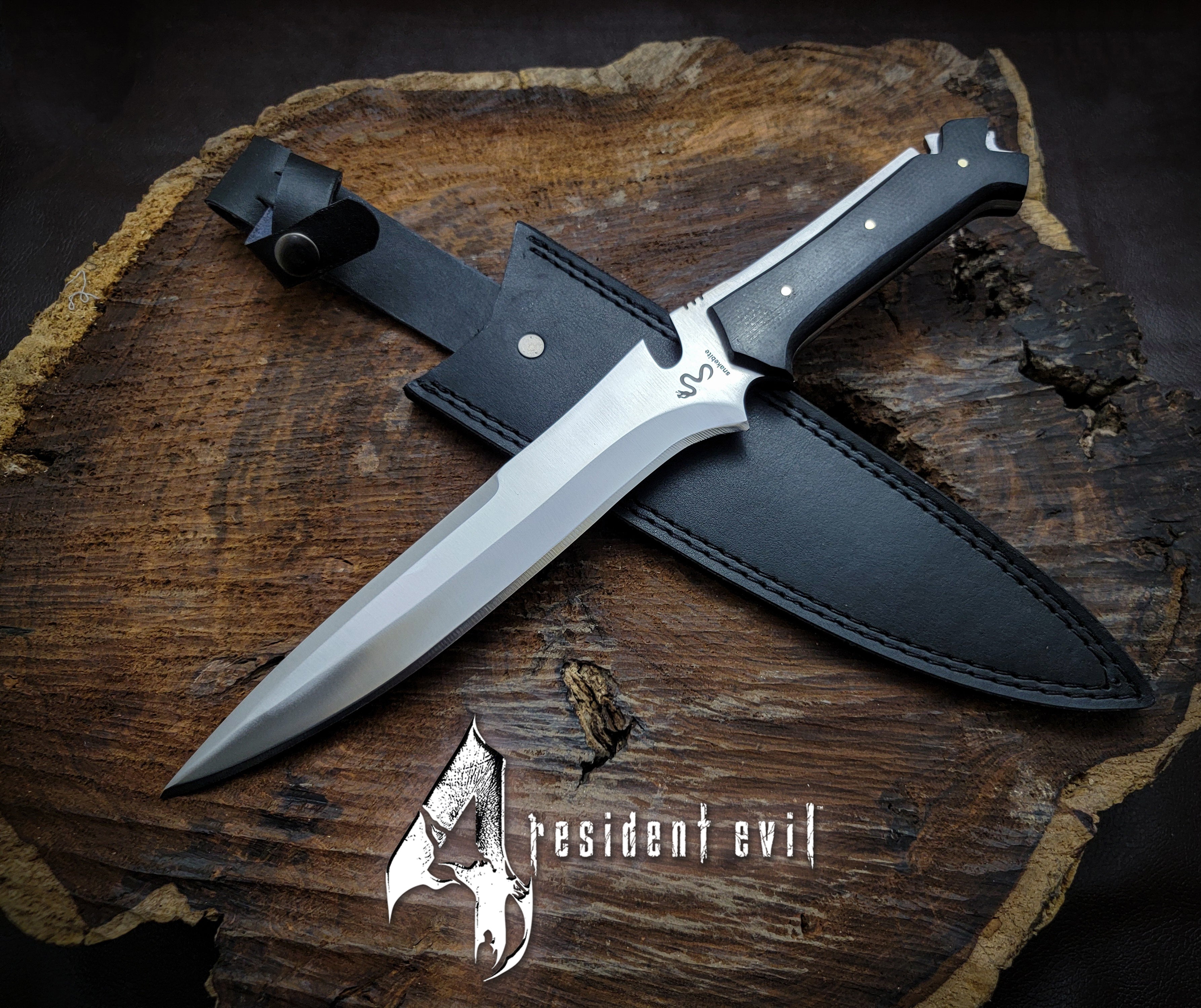 Resident Evil Jack Krauser Replica Knife with Premium Leather Sheath