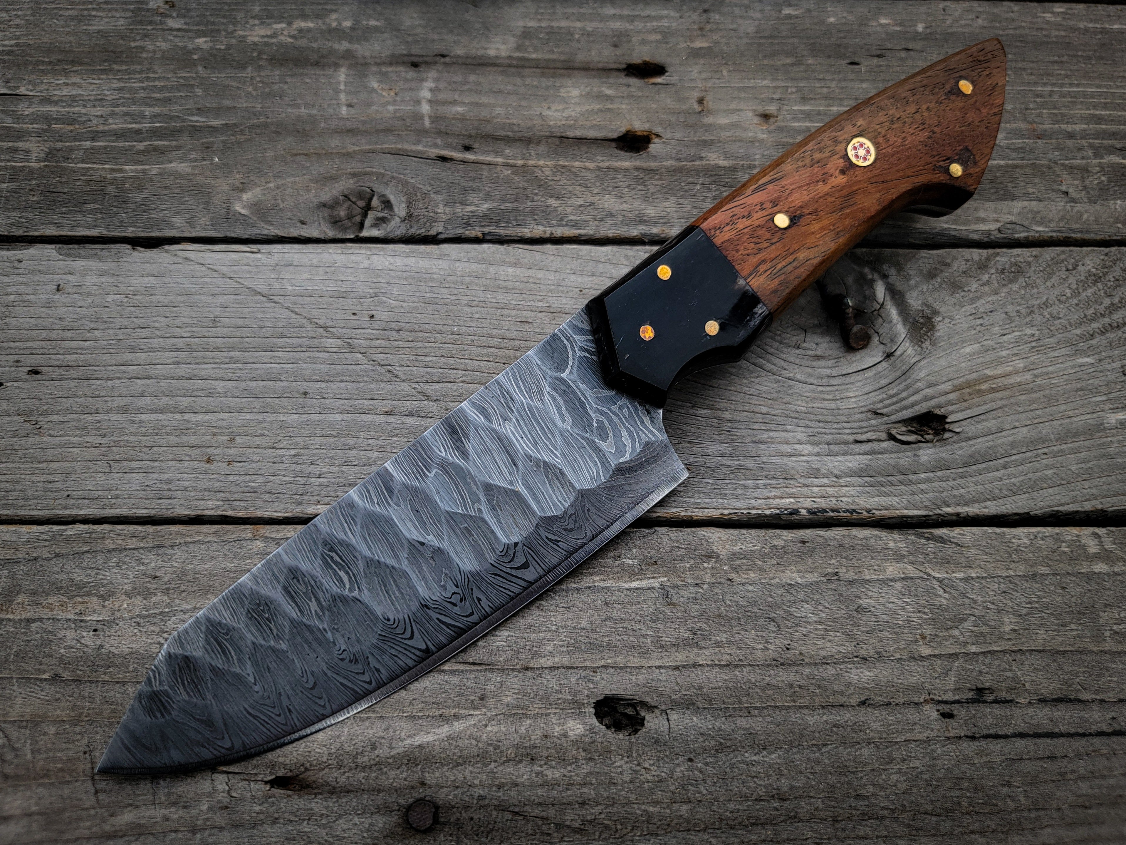 Handmade Damascus Steel Chef Knives Set 5 Pieces with Premium Sheath