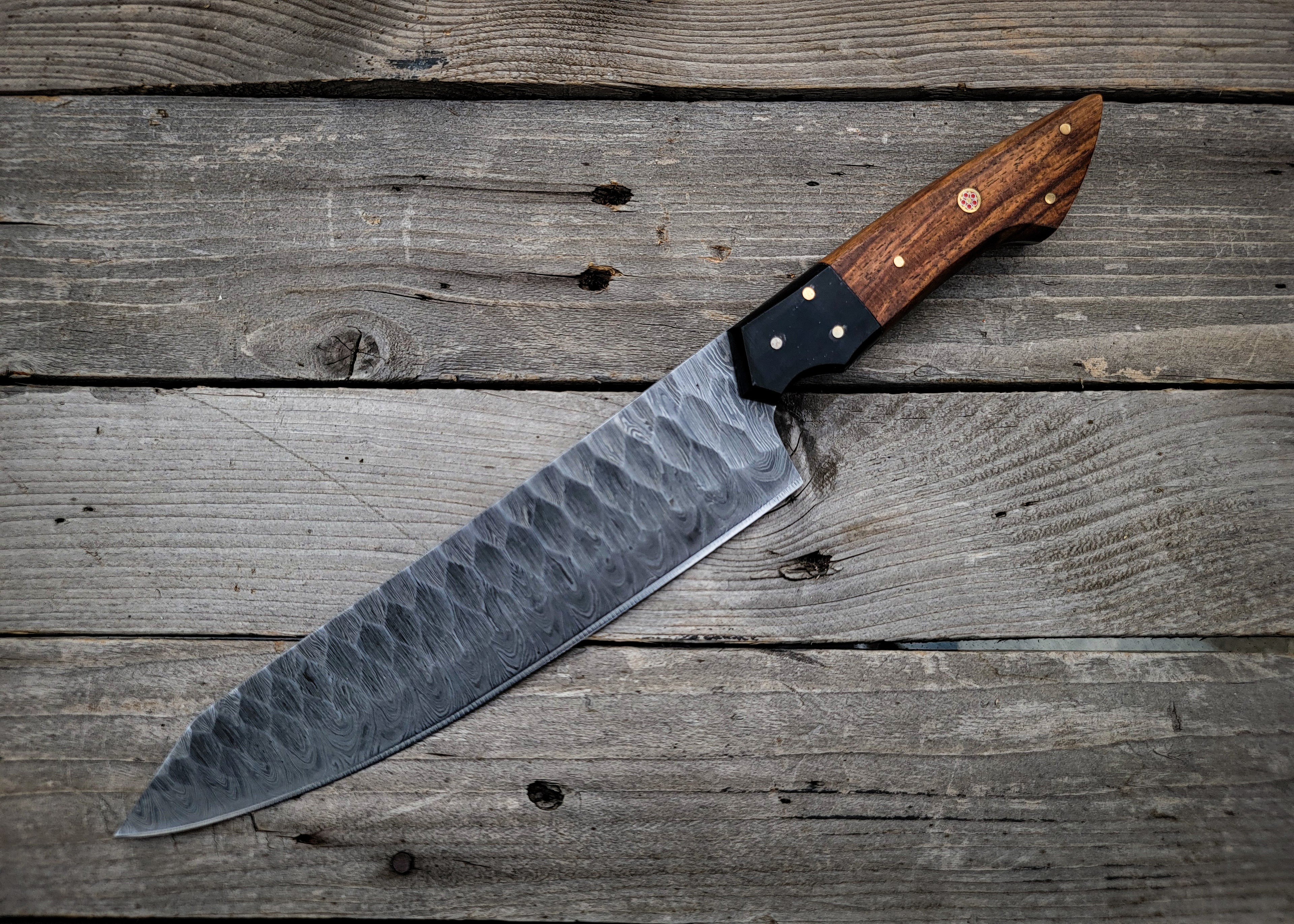 Handmade Damascus Steel Chef Knives Set 5 Pieces with Premium Sheath