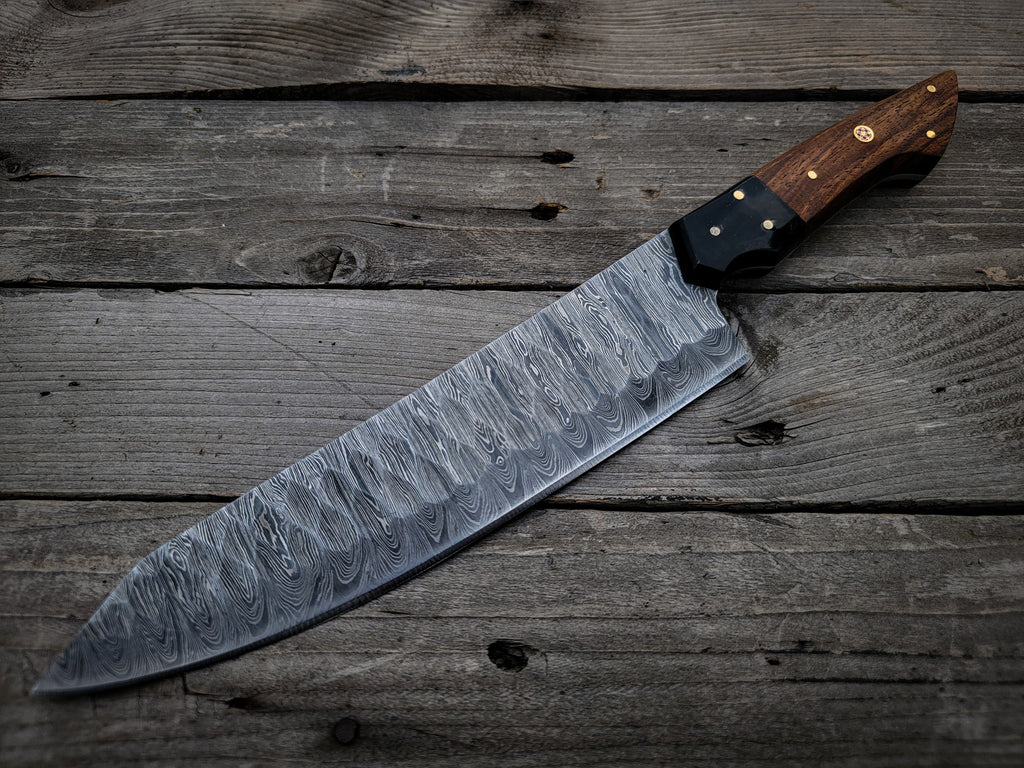 Handmade Damascus Steel Chef Knives Set 5 Pieces with Premium Sheath