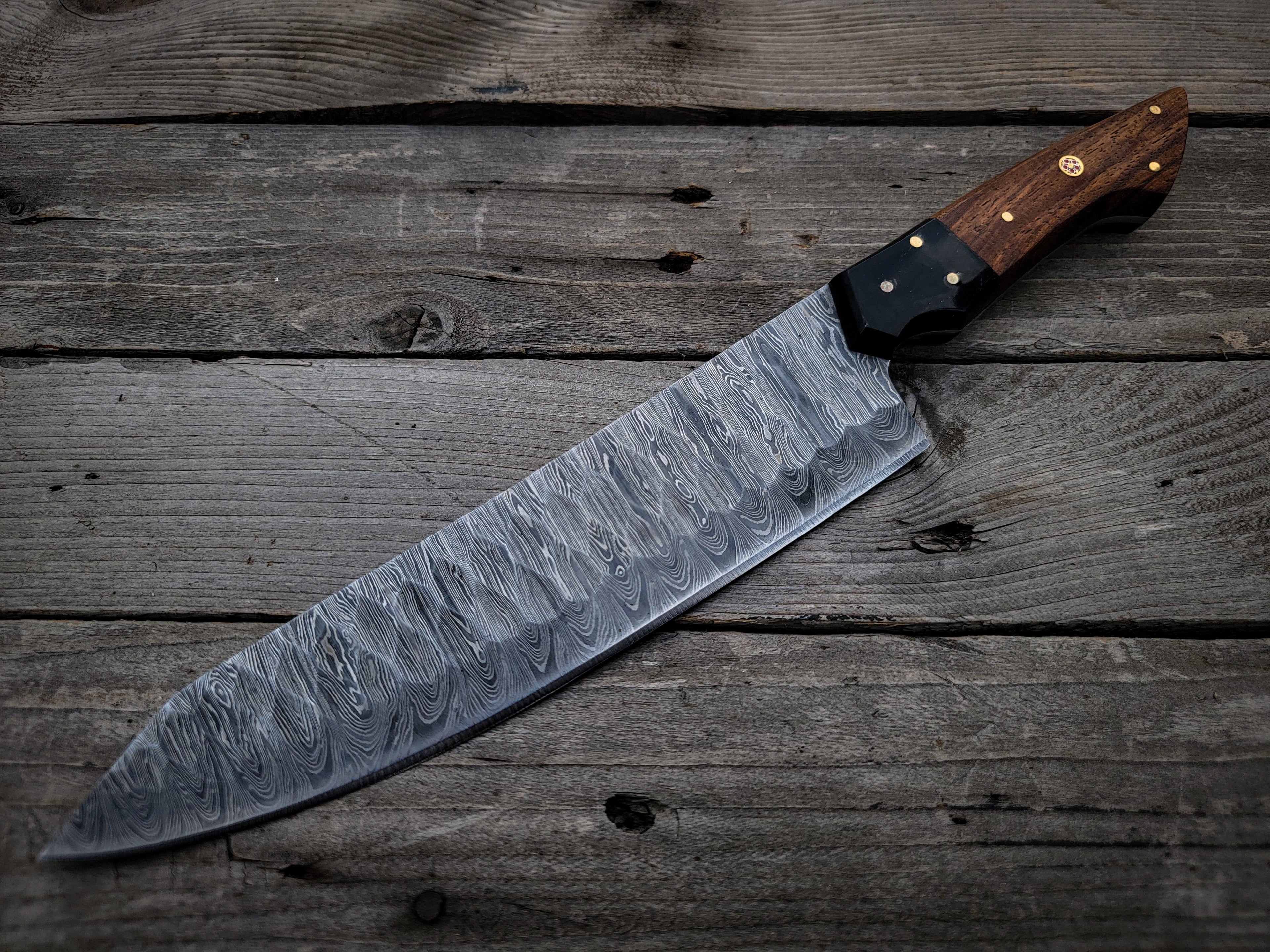 Handmade Damascus Steel Chef Knives Set 5 Pieces with Premium Sheath
