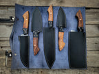 Handmade Damascus Steel Chef Knives Set 5 Pieces with Premium Sheath