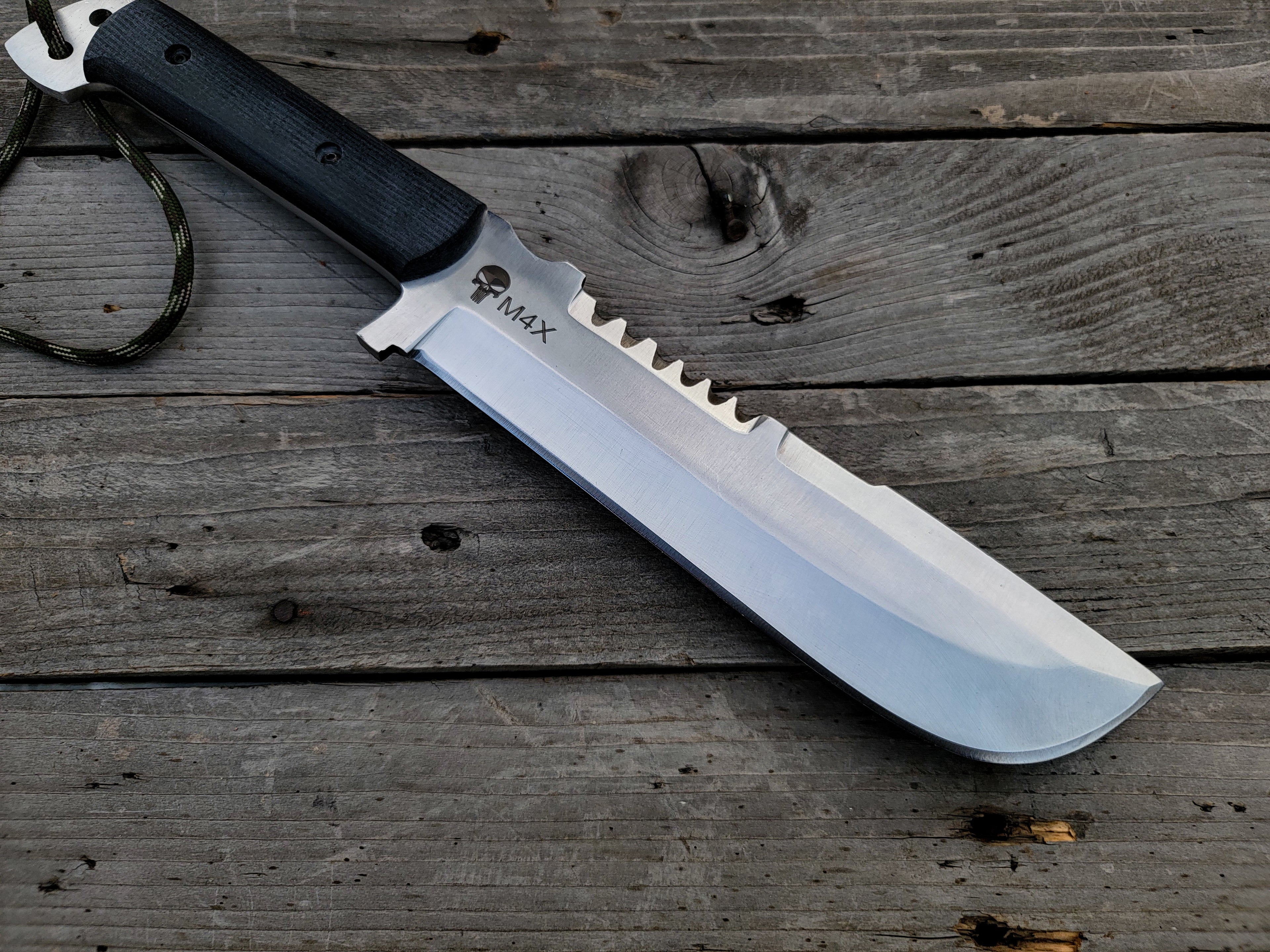 Custom Handmade Punisher M4X Replica Knife with Leather Sheath