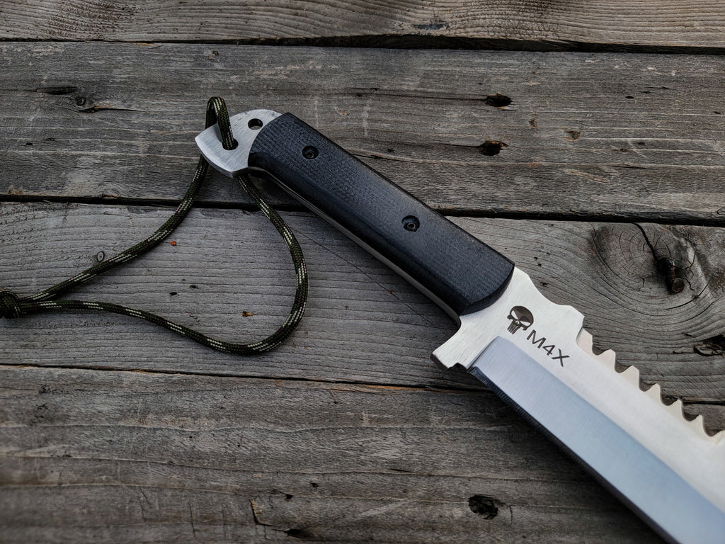 Custom Handmade Punisher M4X Replica Knife with Leather Sheath