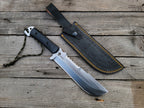 Custom Handmade Punisher M4X Replica Knife with Leather Sheath