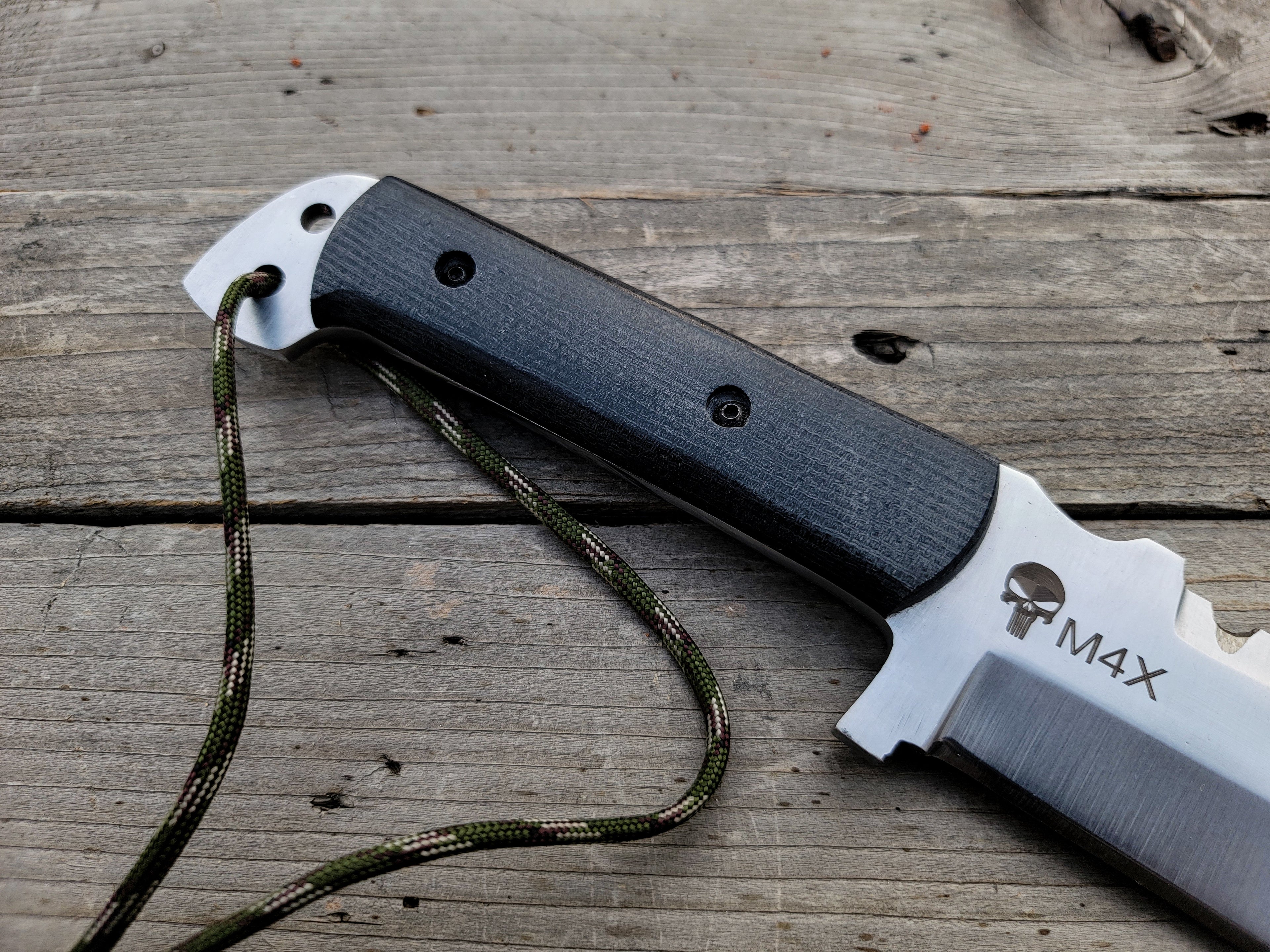 Custom Handmade Punisher M4X Replica Knife with Leather Sheath