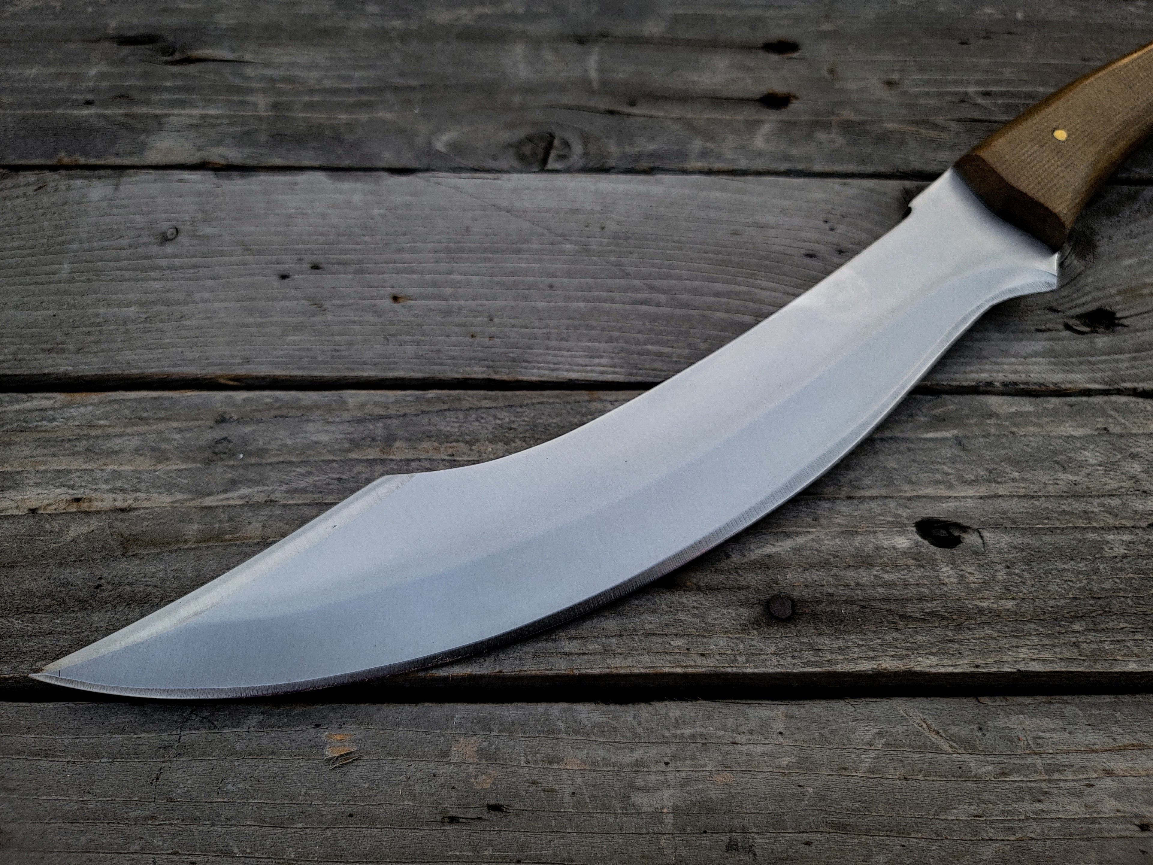 Custom Handmade Full Tang Machete with Leather Sheath