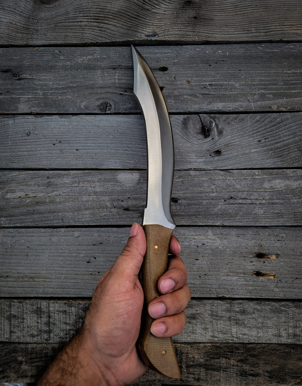 Custom Handmade Full Tang Machete with Leather Sheath
